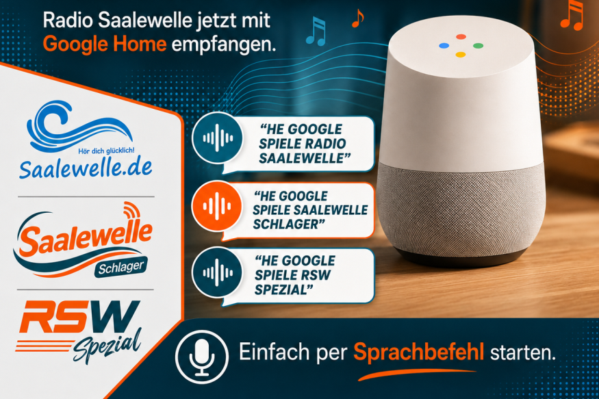 Radio Saalewelle jetzt auch über Google Home empfangbar